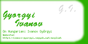 gyorgyi ivanov business card