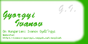 gyorgyi ivanov business card